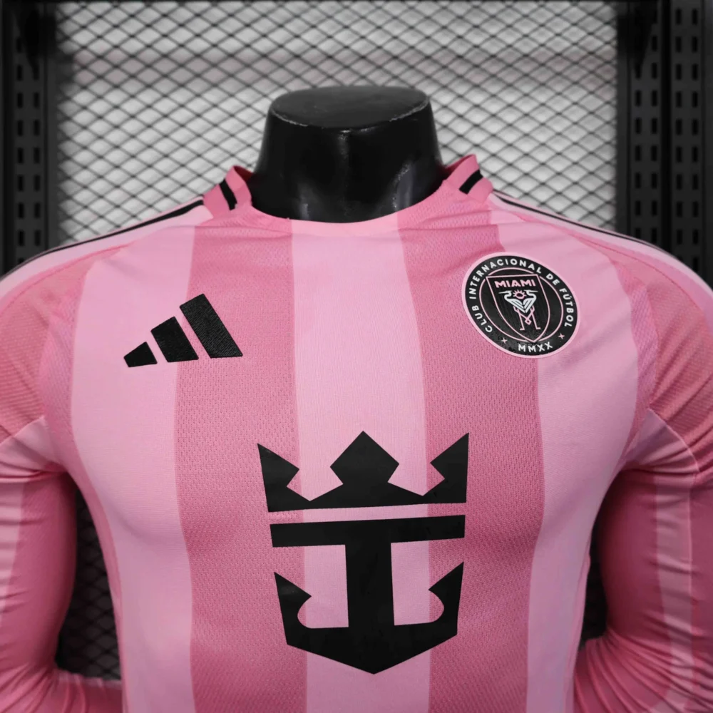 Inter Miami Authentic Soccer Jersey Home Long Sleeve Shirt 2025 - Image 3