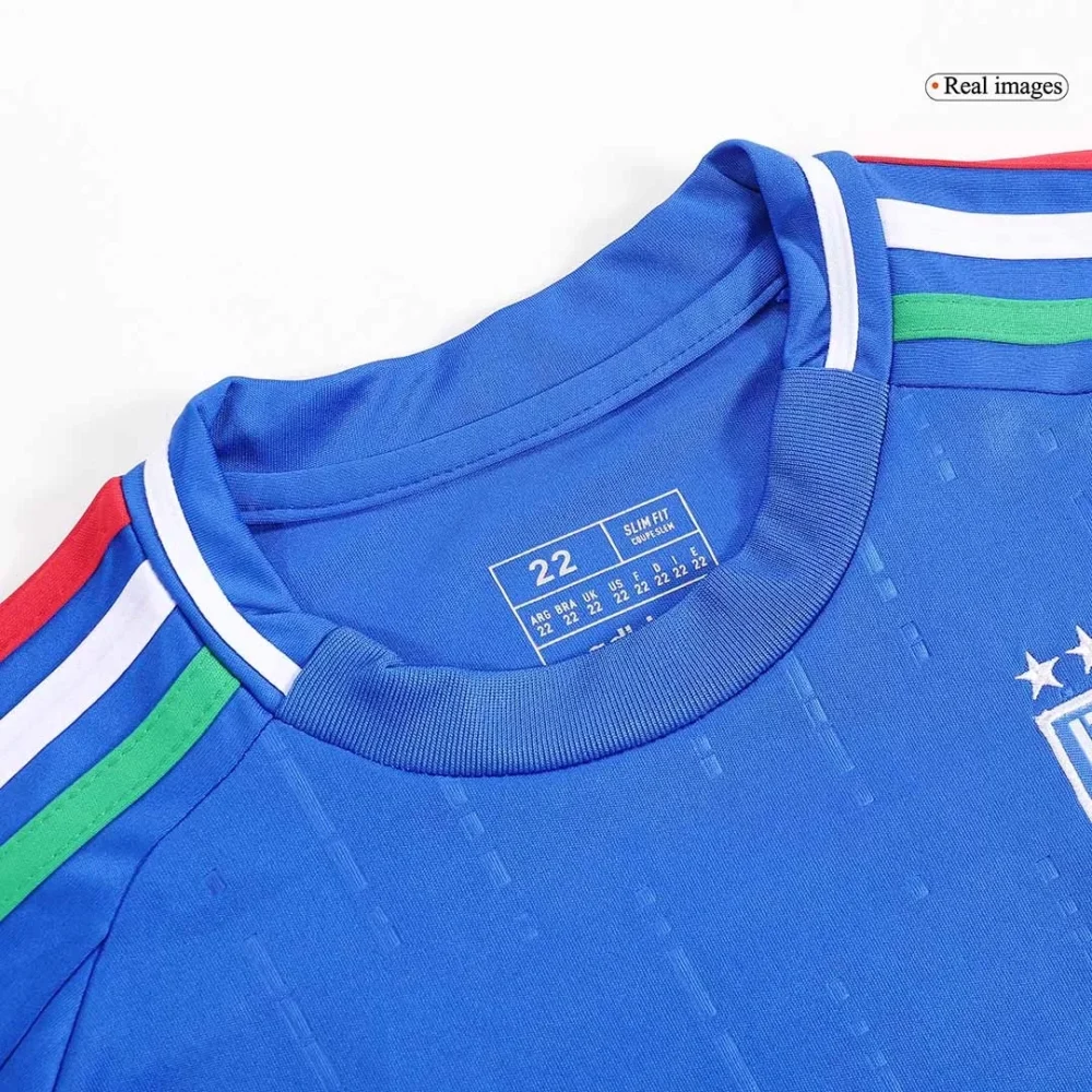 Italy Home Football Uniform Kids Kit Jersey+Shorts EURO 2024 - Image 8