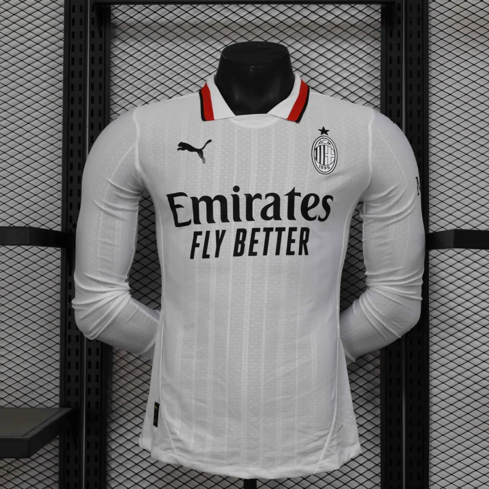 AC Milan Authentic Soccer Jersey Away Long Sleeve Shirt 2024/25