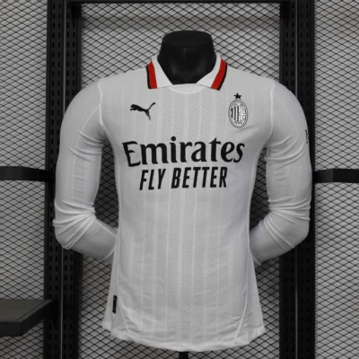 AC Milan Authentic Soccer Jersey Away Long Sleeve Shirt 2024/25