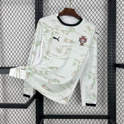 Portugal Soccer Jersey Away Long Sleeve Custom Shirt 2025