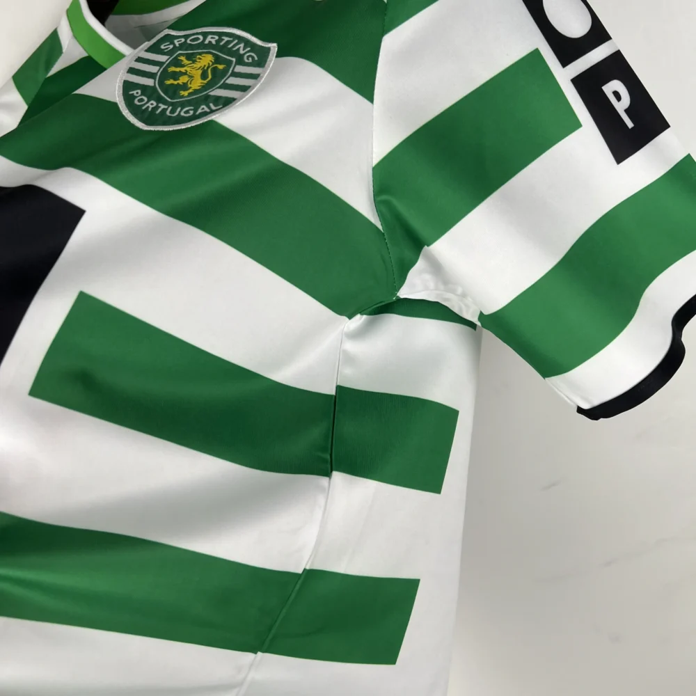 Sporting CP Retro Soccer Jersey Home Custom Shirt 2003/04 - Image 7