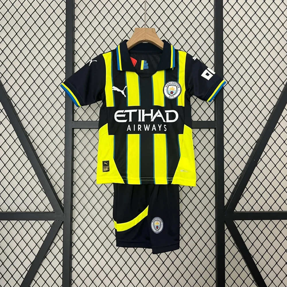 Manchester City Away Kids Kit Jersey+Shorts 2024/25