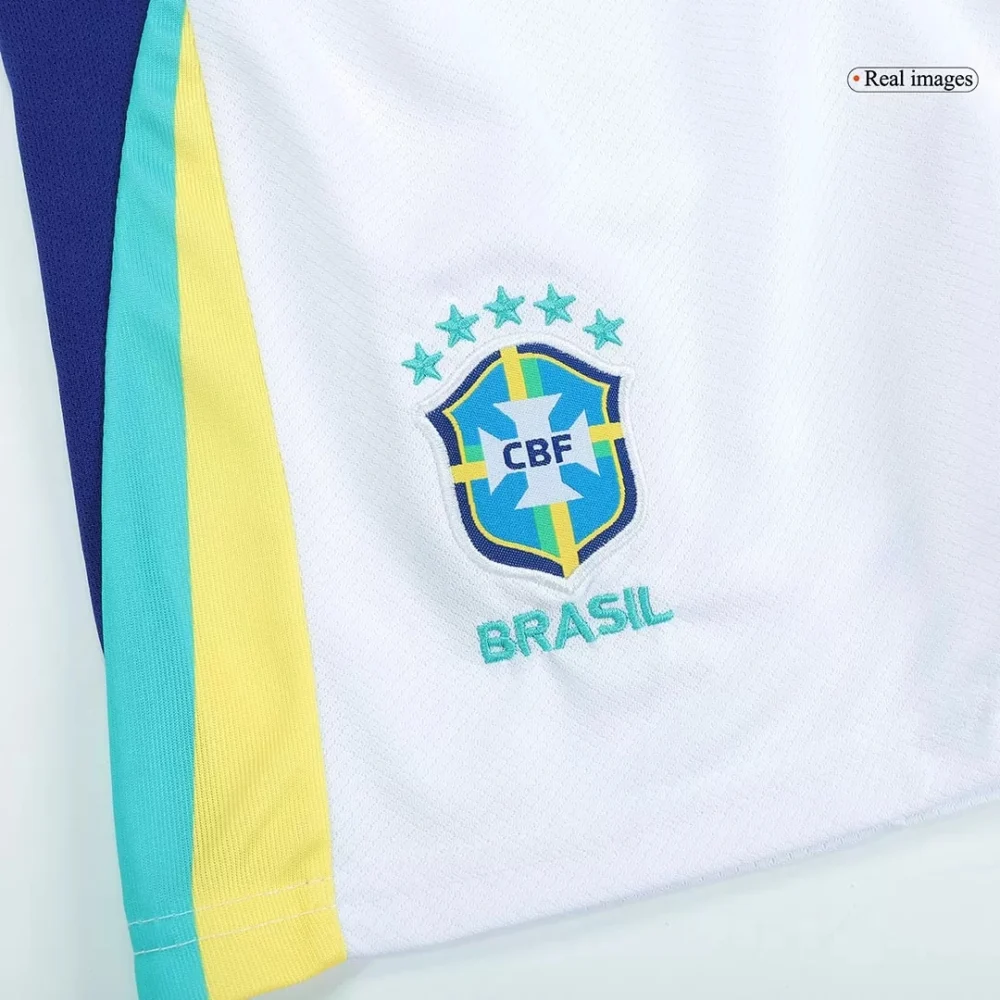 Brazil Away Soccer Uniform Kids Kit Jersey+Shorts Copa America 2024 - Image 14