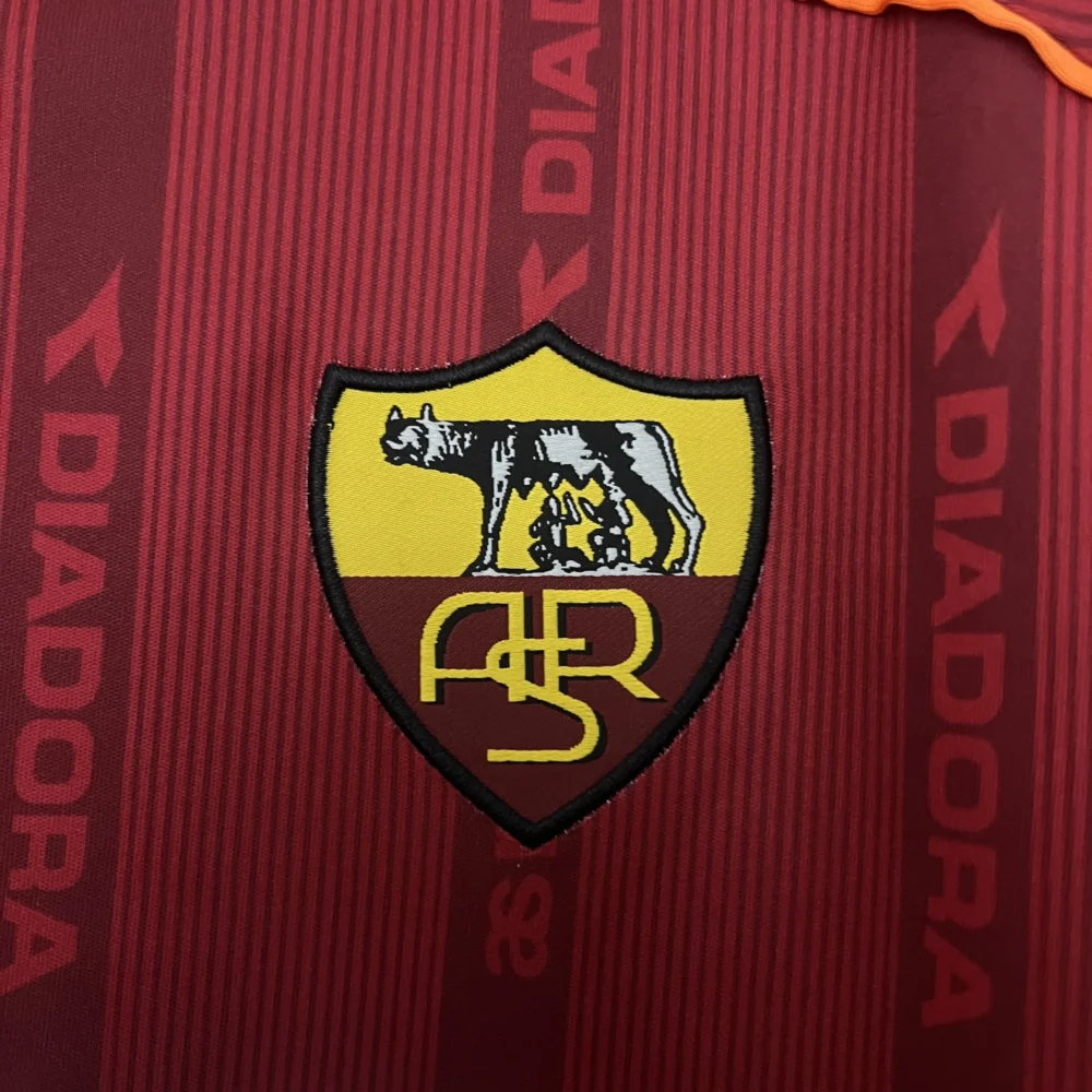 Roma Retro Soccer Jersey Home Custom Shirt 1999/00 - Image 5
