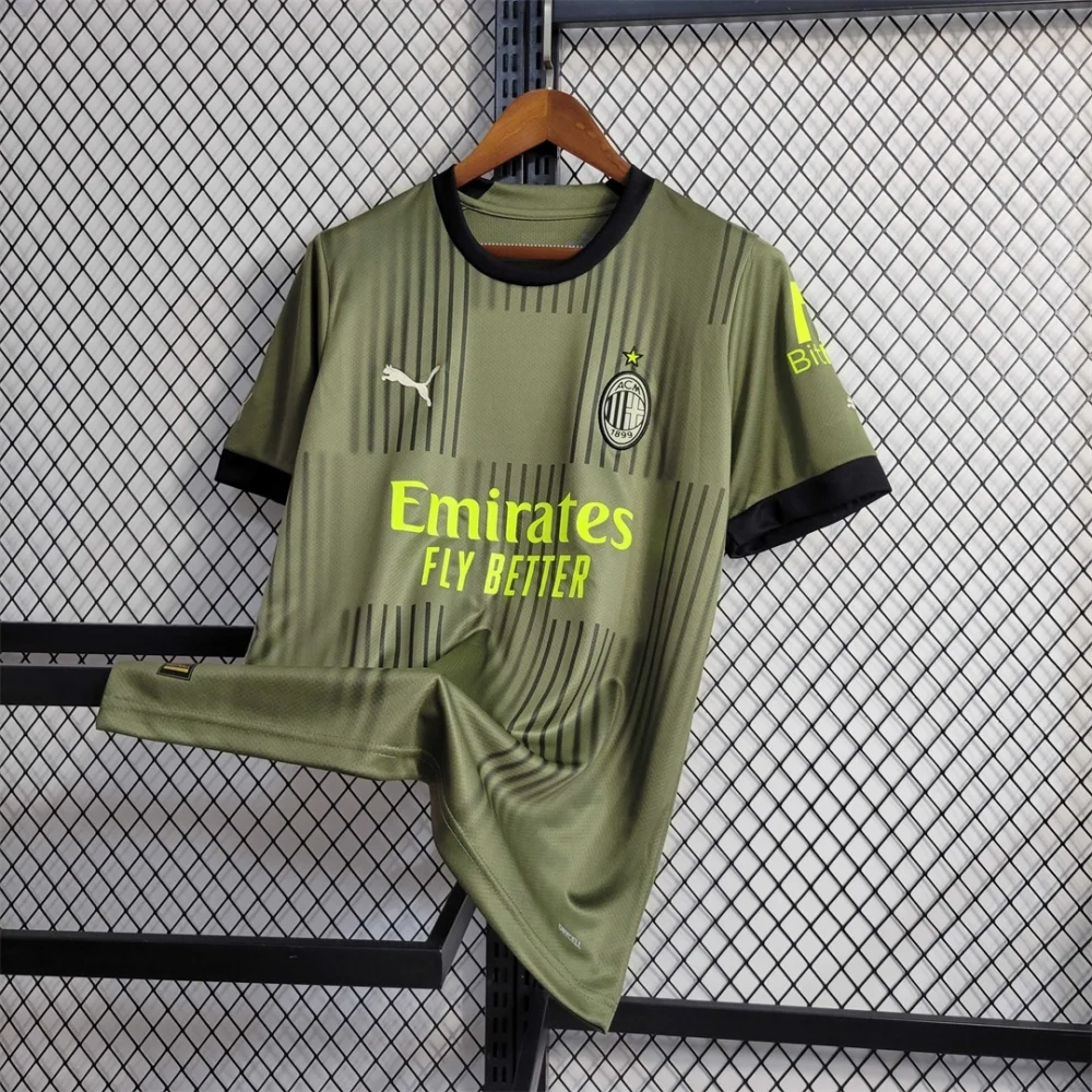 AC Milan Retro Soccer Jersey Third Away Custom Shirt 2022/23 - Image 3