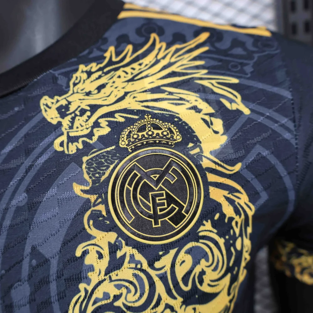 Real Madrid Authentic Soccer Jersey Golden Dragon Special Edition Shirt 2024/25 - Image 5