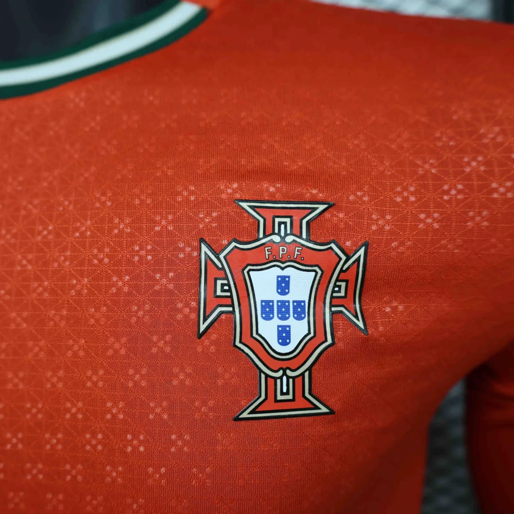 Portugal Authentic Soccer Jersey Home Long Sleeve Shirt 2025 - Image 5