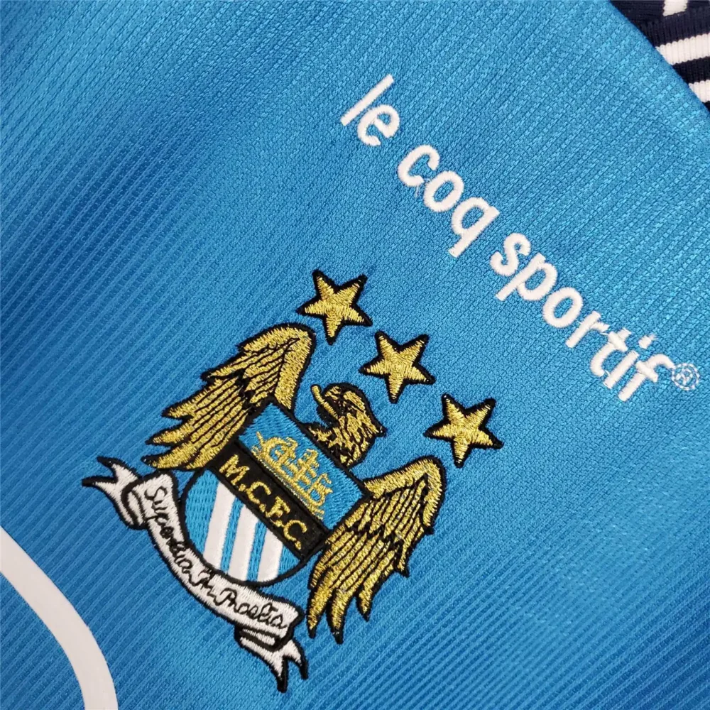 Manchester City Retro Home Football Jersey Shirt 1999/01 - Image 5