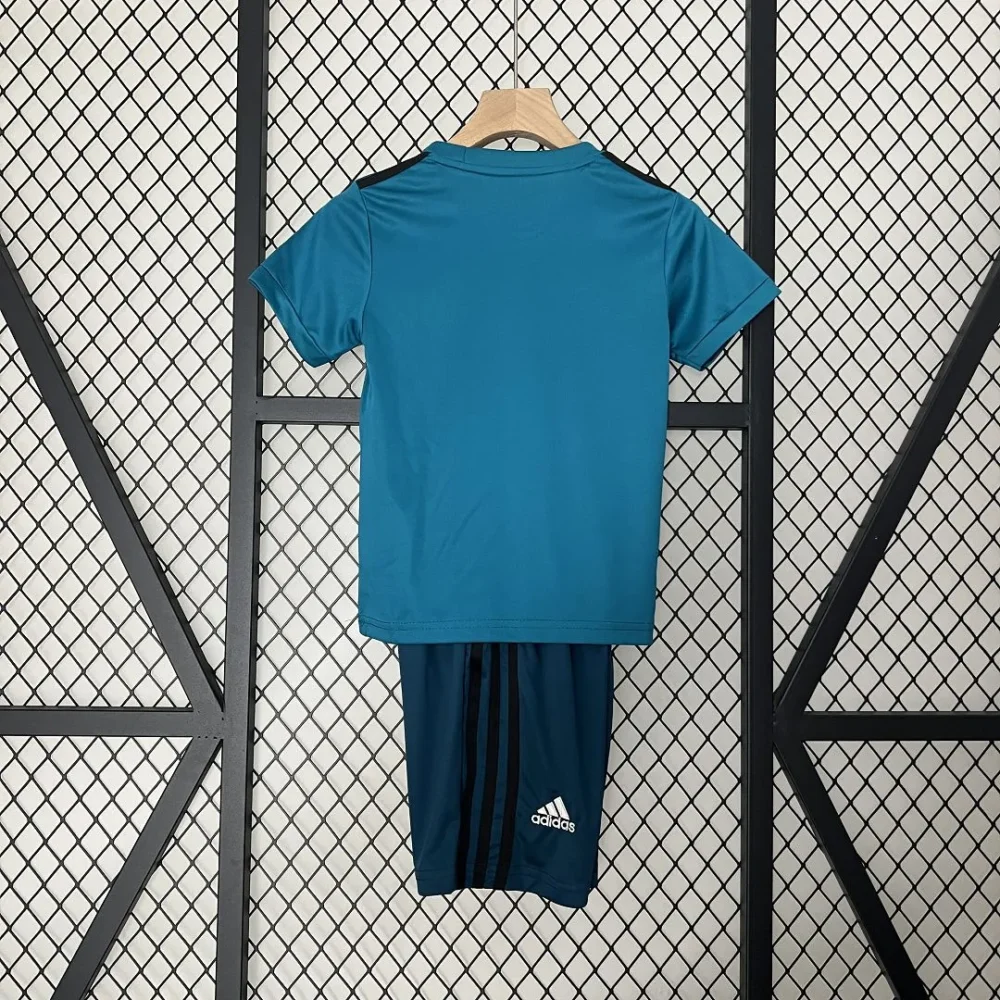 Real Madrid Retro Jersey Third Away Kids Kit Jersey+Shorts 2017/18 - Image 2