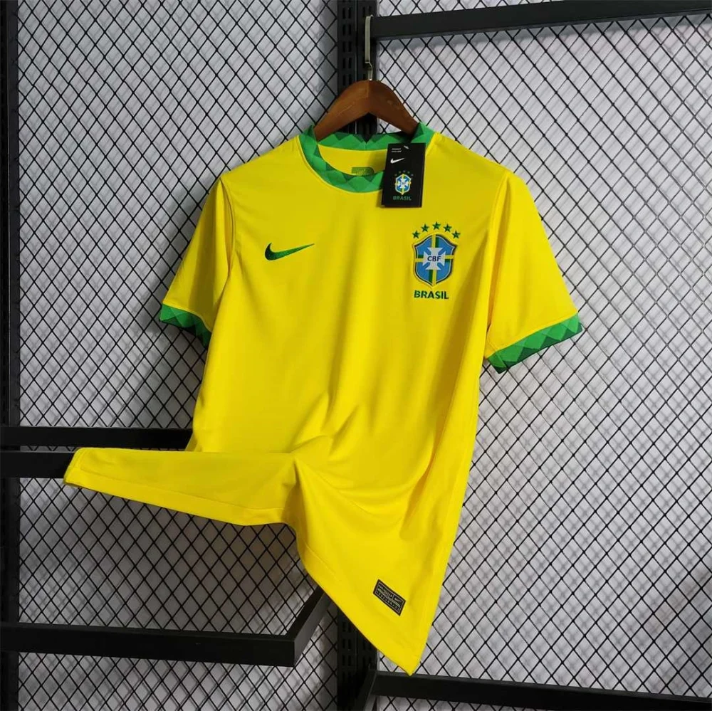 Brazil Retro Jersey Custom Home Soccer Jersey 2021 - Image 3