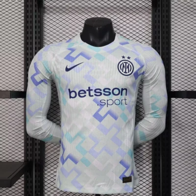 Authentic Soccer Jersey Inter Milan Away Long Sleeve Shirt 2025/26