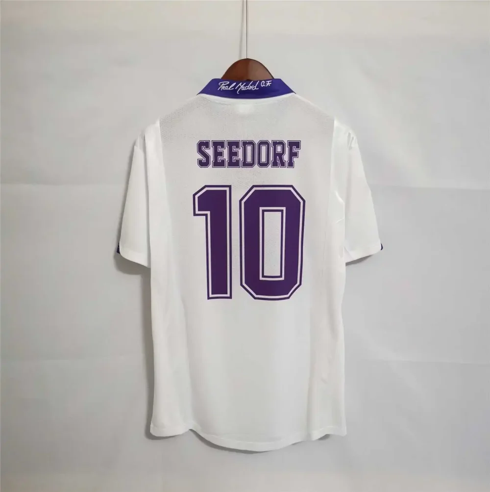 Real Madrid Retro Jersey Home Custom Soccer Shirt 1997-98 - Image 11