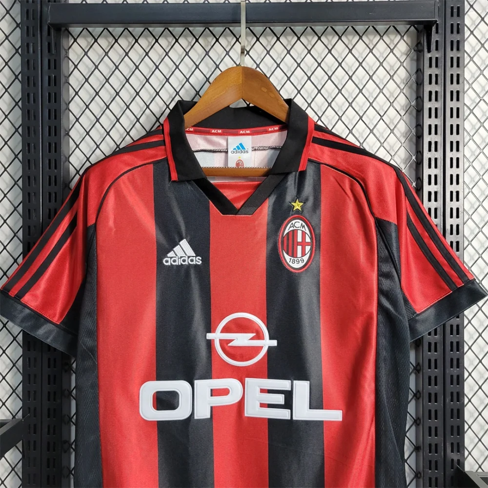 AC Milan Retro Soccer Jersey Home Custom Shirt 1998/00 - Image 4
