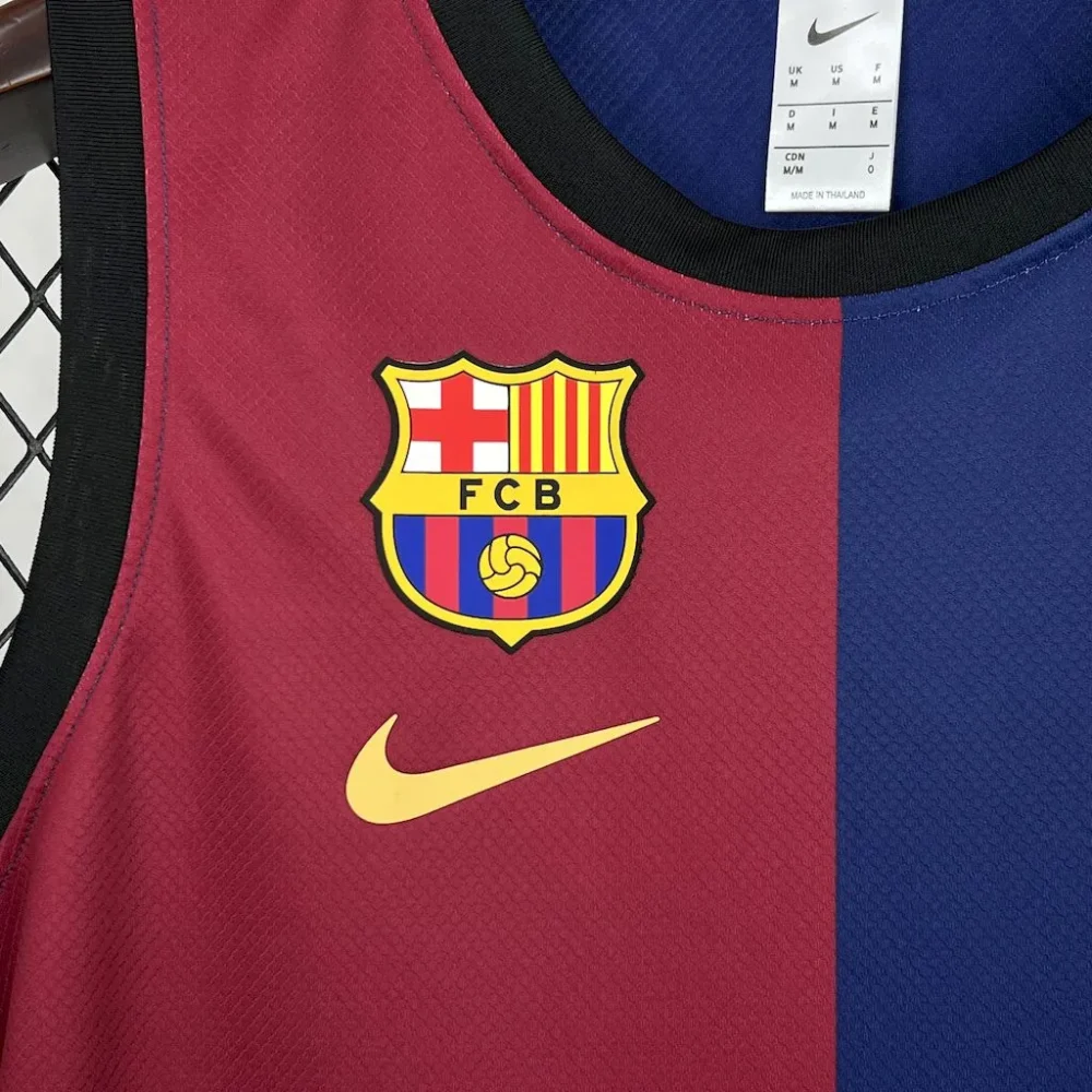 Barcelona Soccer Jersey Basketball Home Custom Vest 2024/25 - Image 3