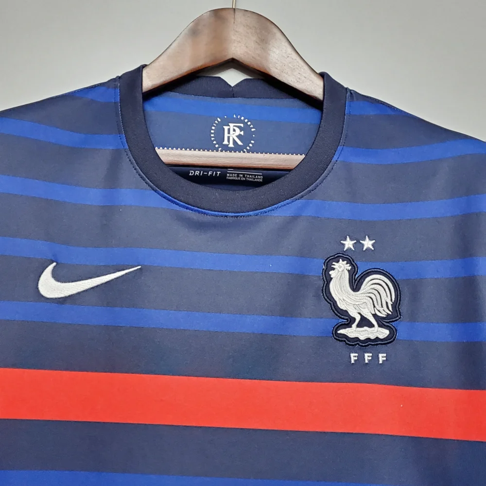 France Retro Soccer Jersey Home Custom Shirt 2020 - Image 3