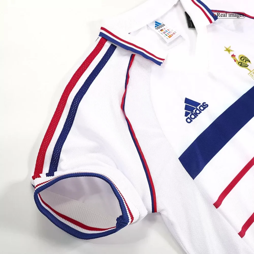 France Retro Soccer Jersey Away Custom Shirt World Cup 1998 - Image 5