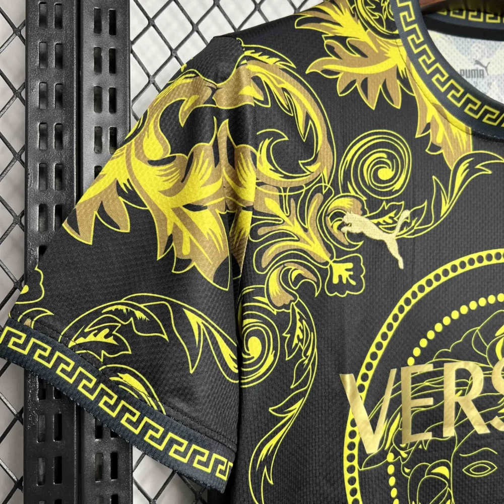 Italy Soccer Jersey x Versace Gold Special Edition Custom Shirt 2022 - Image 5