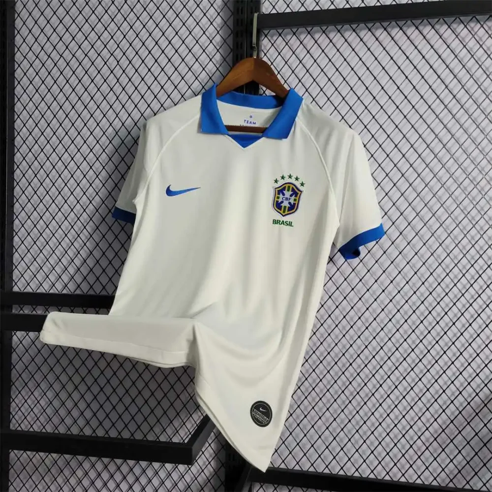 Brazil Retro Jersey Custom Home Soccer Jersey 2019 - Image 3