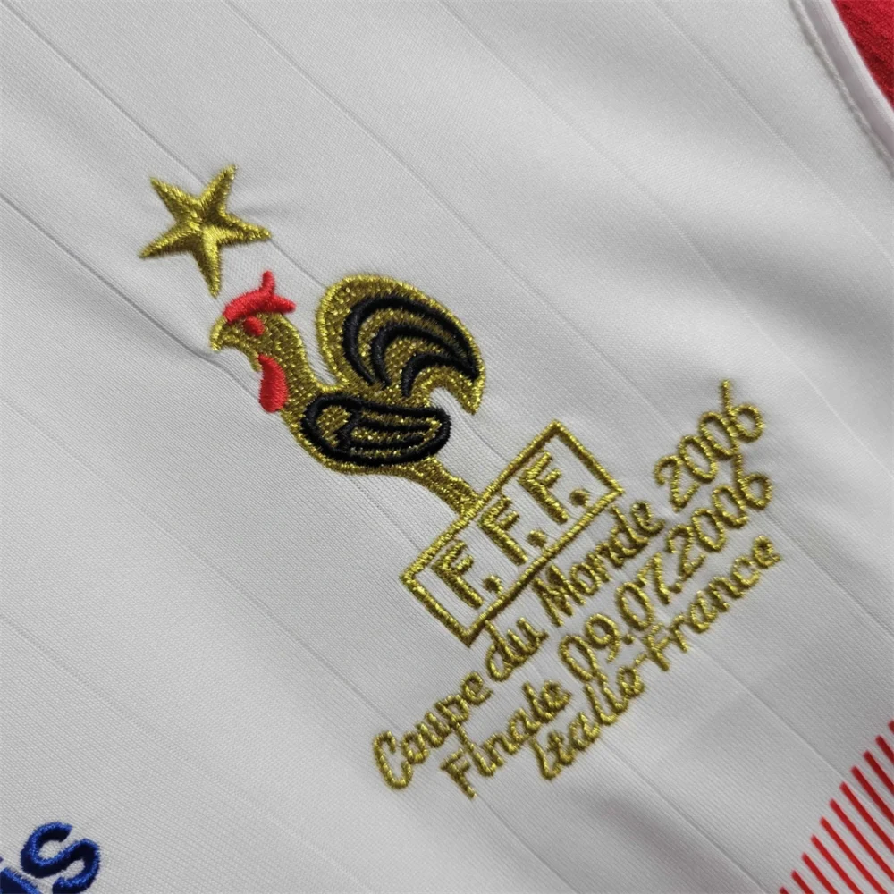 France Retro Soccer Jersey Away Custom Shirt World Cup 2006 - Image 6