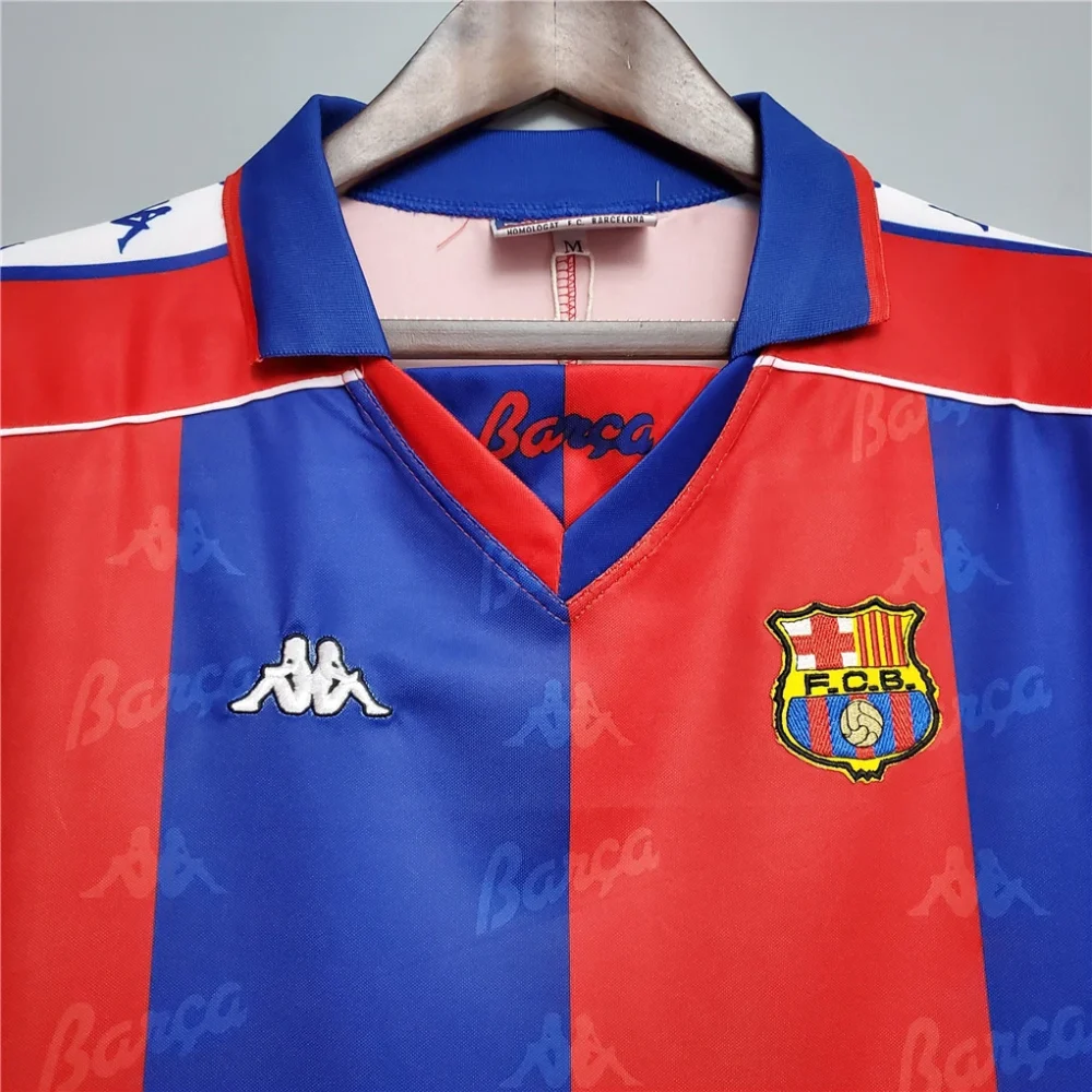 Barcelona Retro Jersey Home Soccer Shirt 1992/95 - Image 4