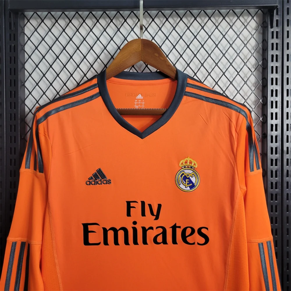 Real Madrid Retro Jersey Third Away Long Sleeve Custom Soccer Shirt 2013/14 - Image 3