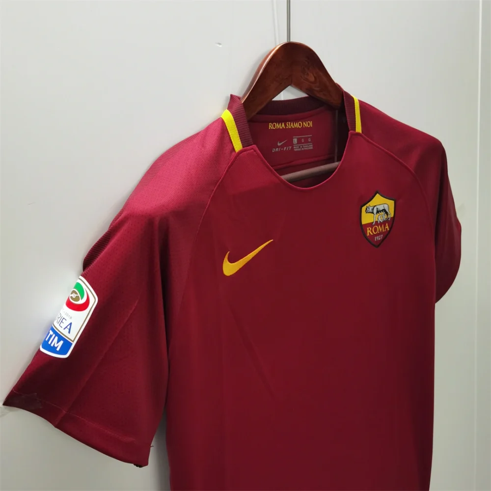 Roma Retro Soccer Jersey Home Custom Shirt 2017/18 - Image 3