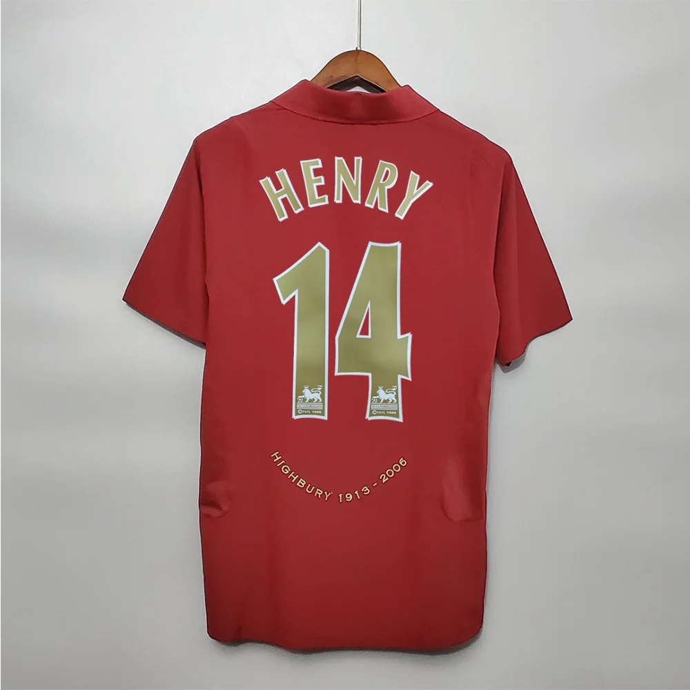 Henry#14 Arsenal Soccer Retro Jersey Home Custom Shirt 2005/06