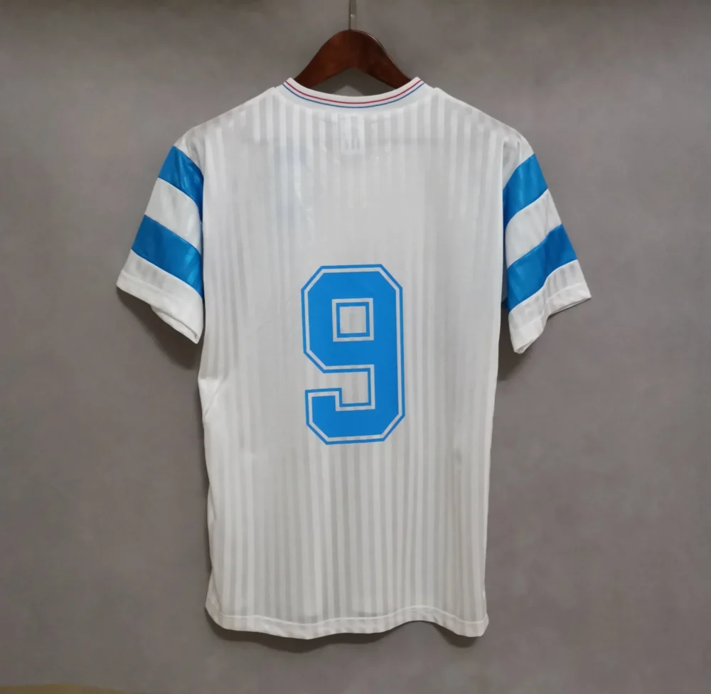 Marseille Retro Soccer Jersey Home Custom Shirt 1989-91 - Image 8