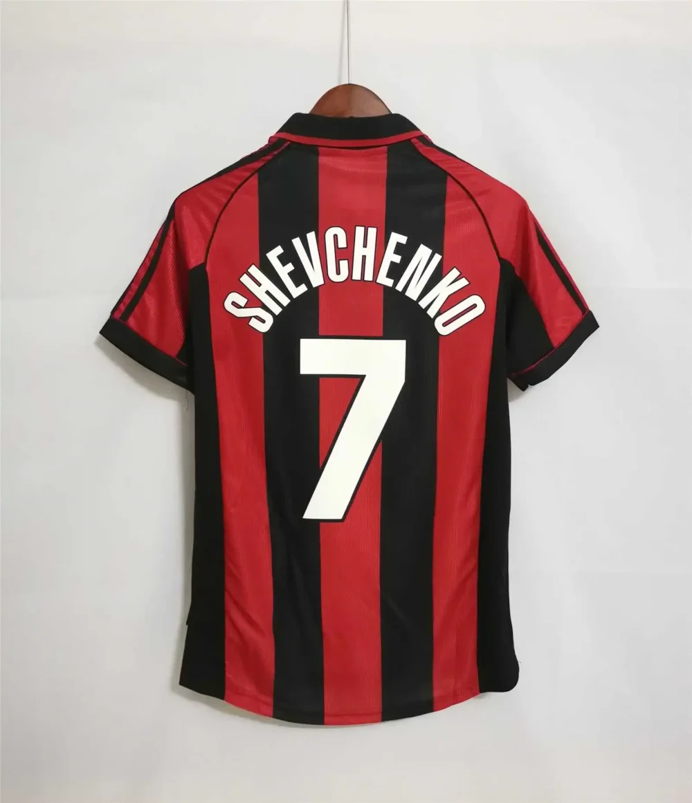 AC Milan Retro Soccer Jersey Home Custom Shirt 1998/00 - Image 13