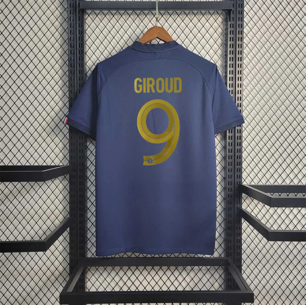 France Retro Soccer Jersey Home Custom Shirt World Cup 2022 - Image 14