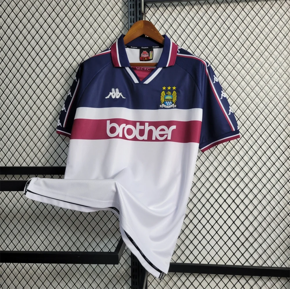 Manchester City Retro Away Football Jersey Shirt 1997/98 - Image 3