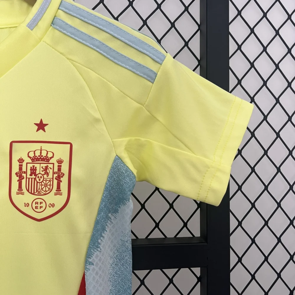 Spain Away Football Uniform Kids Kit Jersey+Shorts EURO 2024 - Image 4