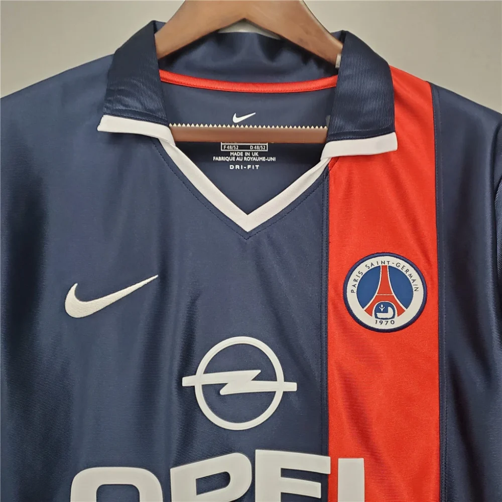 PSG Retro Jersey Home Soccer Shirt 2001/02 - Image 3