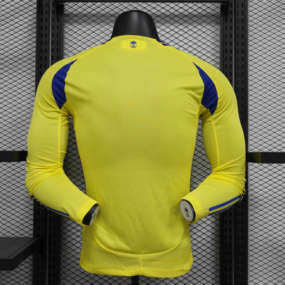 Al Nassr Authentic Soccer Jersey Home Long Sleeve Shirt 2024/25 - Image 2