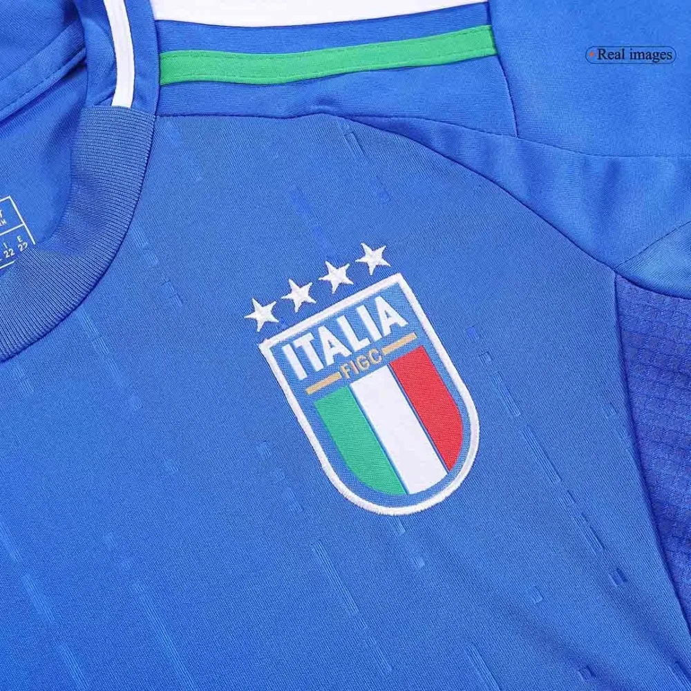 Italy Home Football Uniform Kids Kit Jersey+Shorts EURO 2024 - Image 6