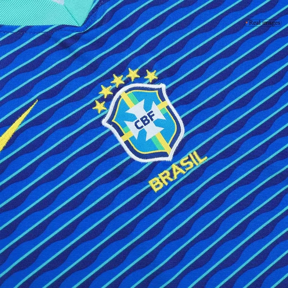 Brazil Away Soccer Uniform Kids Kit Jersey+Shorts Copa America 2024 - Image 6