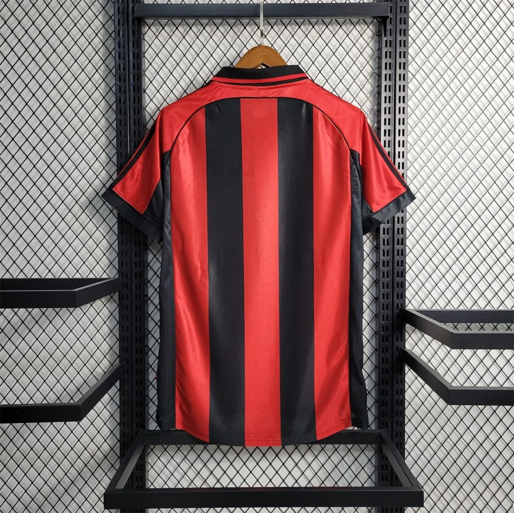 AC Milan Retro Soccer Jersey Home Custom Shirt 1998/00 - Image 2