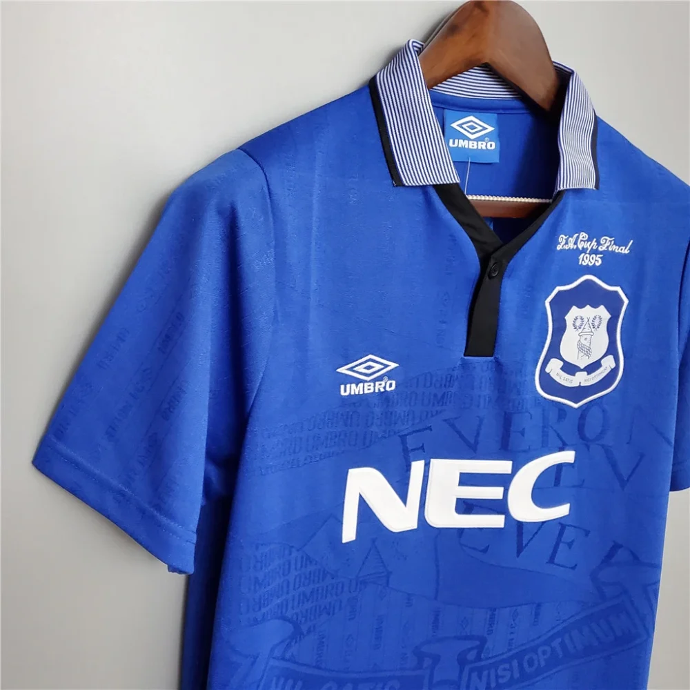 Everton Retro Football Jersey Home Custom Shirt 1994/95 - Image 7