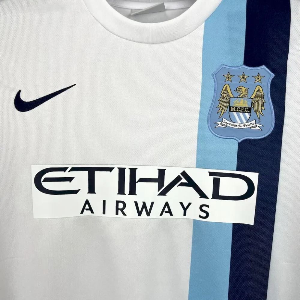 Manchester City Retro Third Away Football Jersey Shirt 2013/14 - Image 3