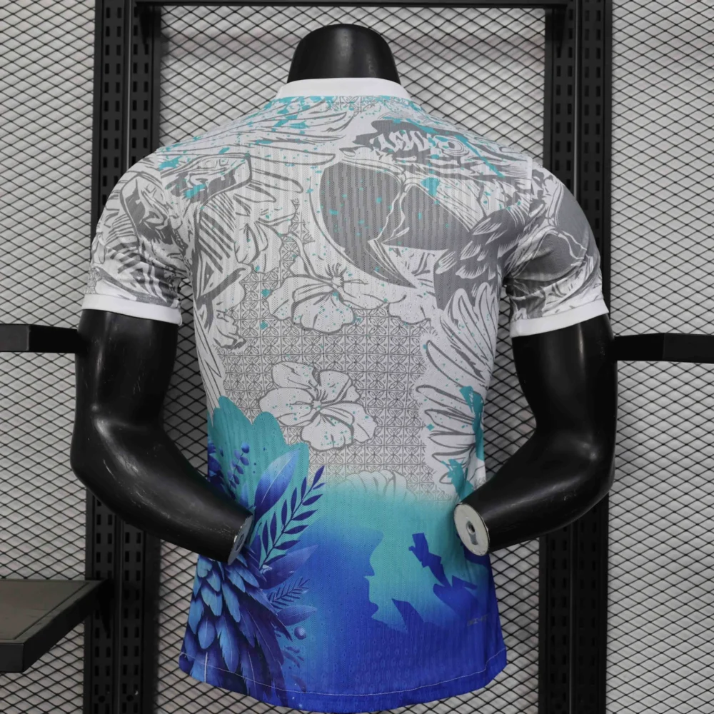 Brazil Authentic Soccer Jersey Blue Parrot Special Edition Shirt 2025 - Image 2