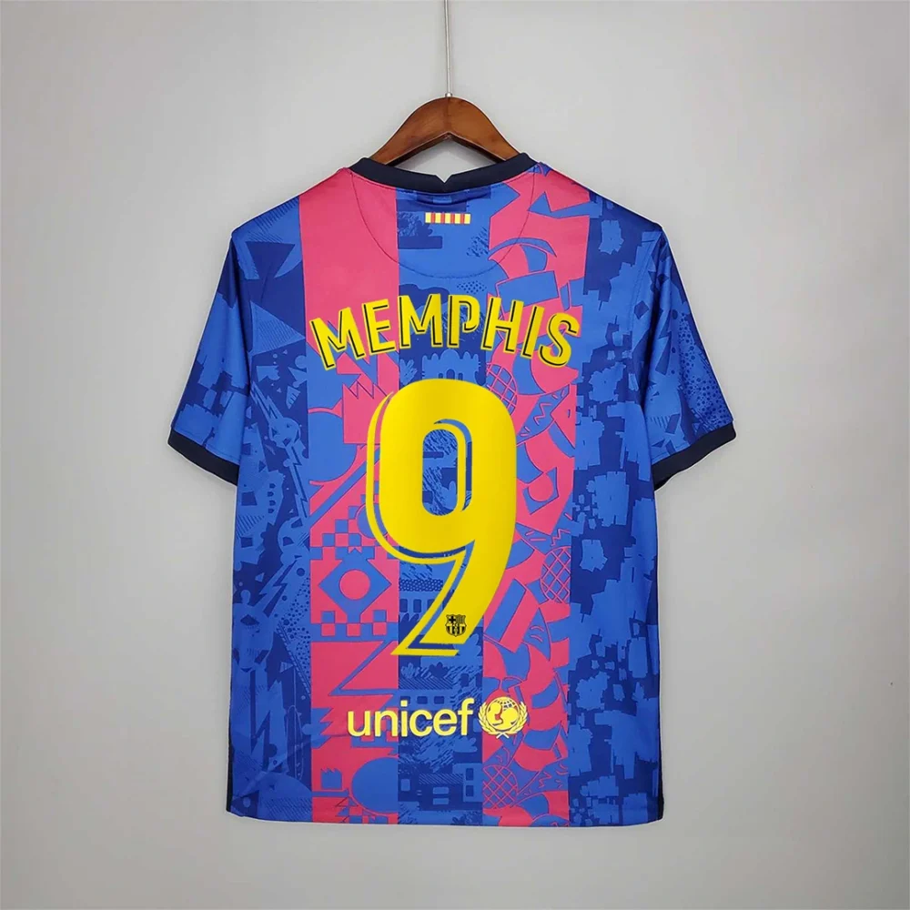 Barcelona Retro Jersey Third Away Soccer Shirt 2021/22 - Image 10
