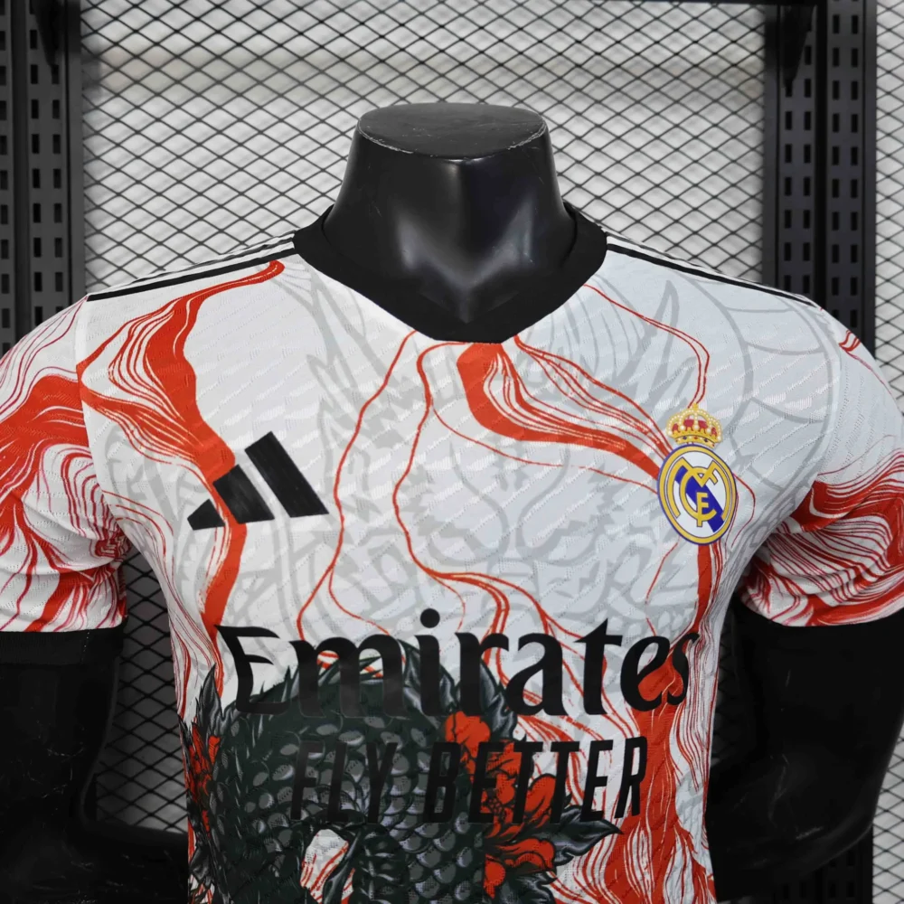 Real Madrid Authentic Soccer Jersey Dragon Special Edition Shirt 2025/26 - Image 3