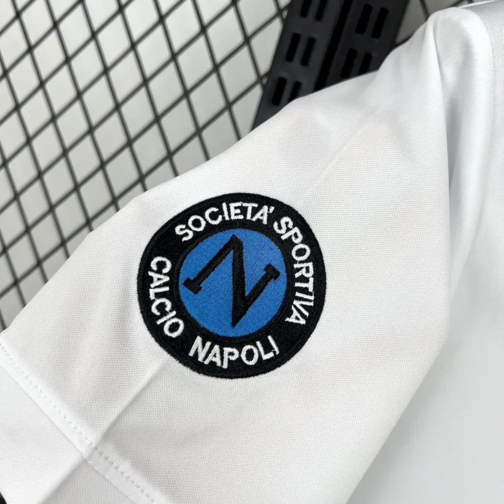 Napoli Retro Soccer Jersey Away Custom Maradona Shirt 1987-88 - Image 5