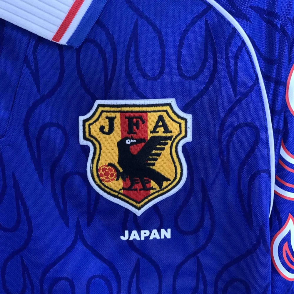 Japan Retro Soccer Jersey Home Custom Long Sleeve Shirt 1998 - Image 5