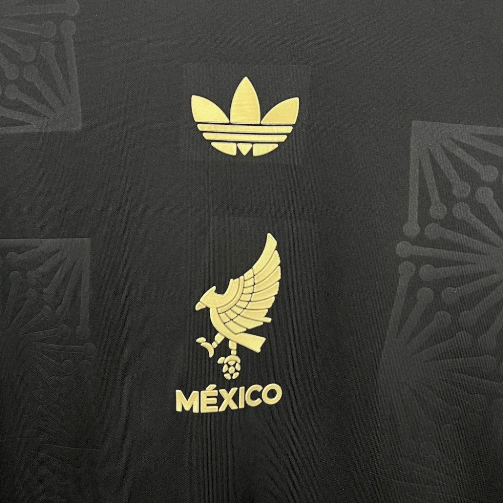 Mexico Gold Cup Black Special Long Sleeve Soccer Jersey Custom Shirt 2025 - Image 3