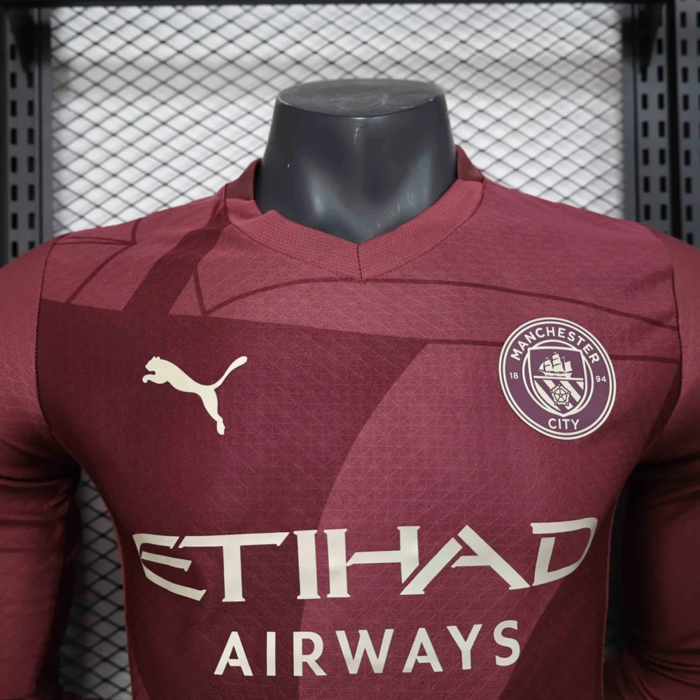 Manchester City Authentic Third Away Long Sleeve Football Jersey Shirt 2024/25 - Image 3