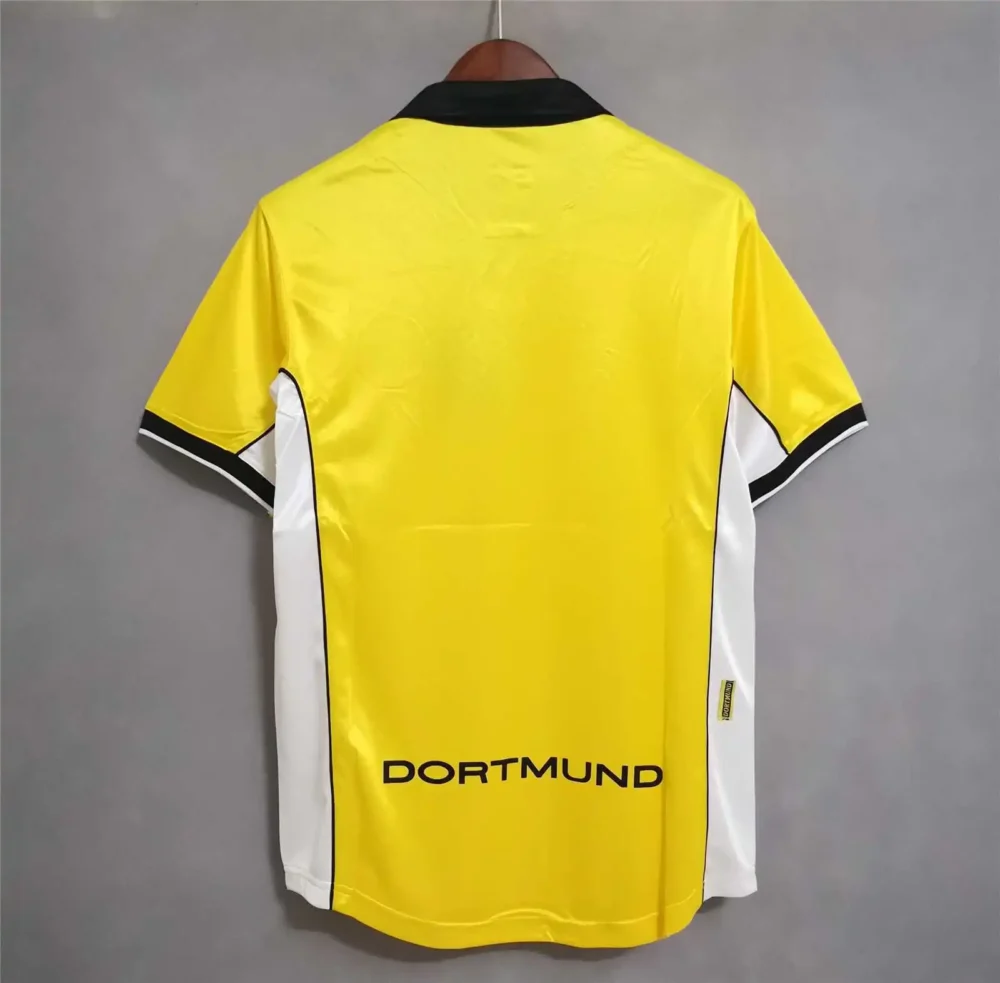 Borussia Dortmund Retro Jersey Home Soccer Shirt 1998-99 - Image 2