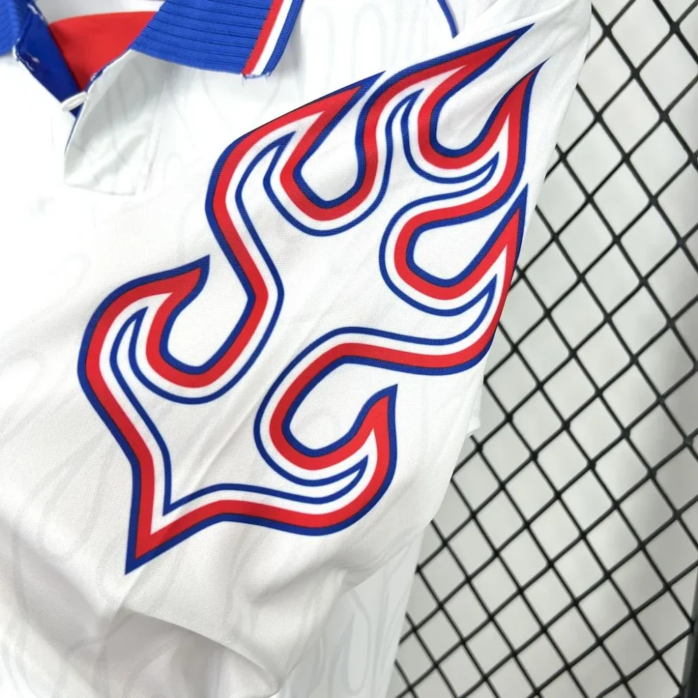 Japan Retro Soccer Jersey Away Custom Long Sleeve Shirt 1998 - Image 6