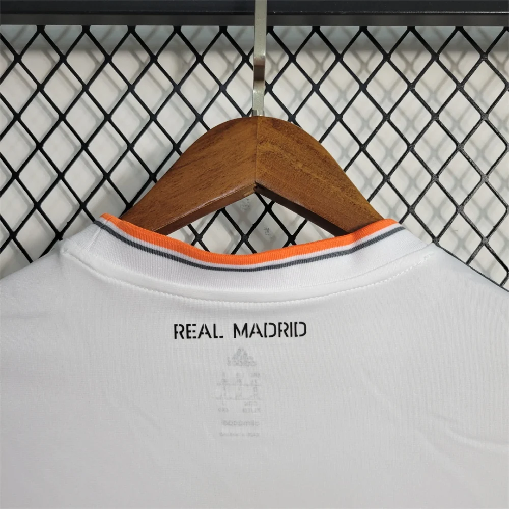 Real Madrid Retro Jersey Home Custom Long Sleeve Soccer Shirt 2013/14 - Image 10